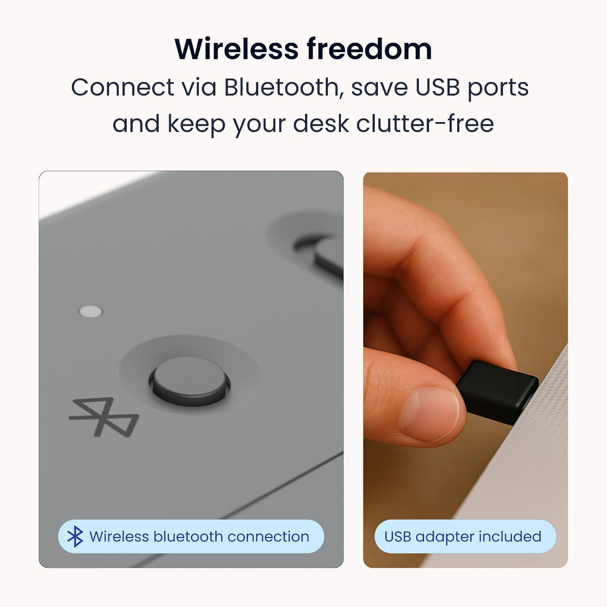 Contour Balance Keyboard: Full-Size Wireless Keyboard with USB Receiver, US L...