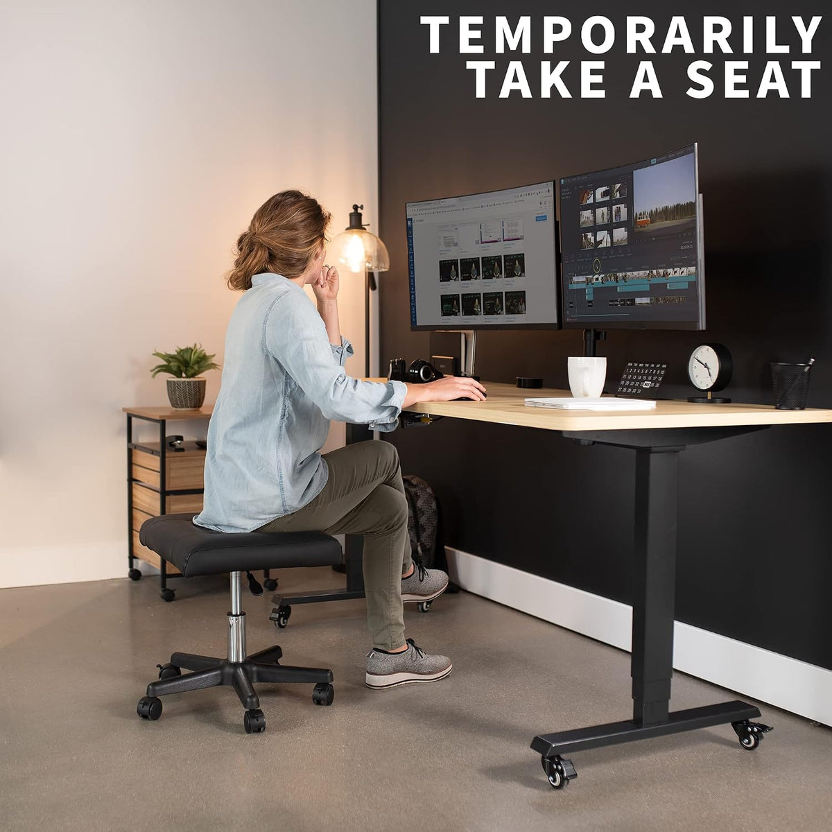 VIVO Mobile Under Desk Leg Rest