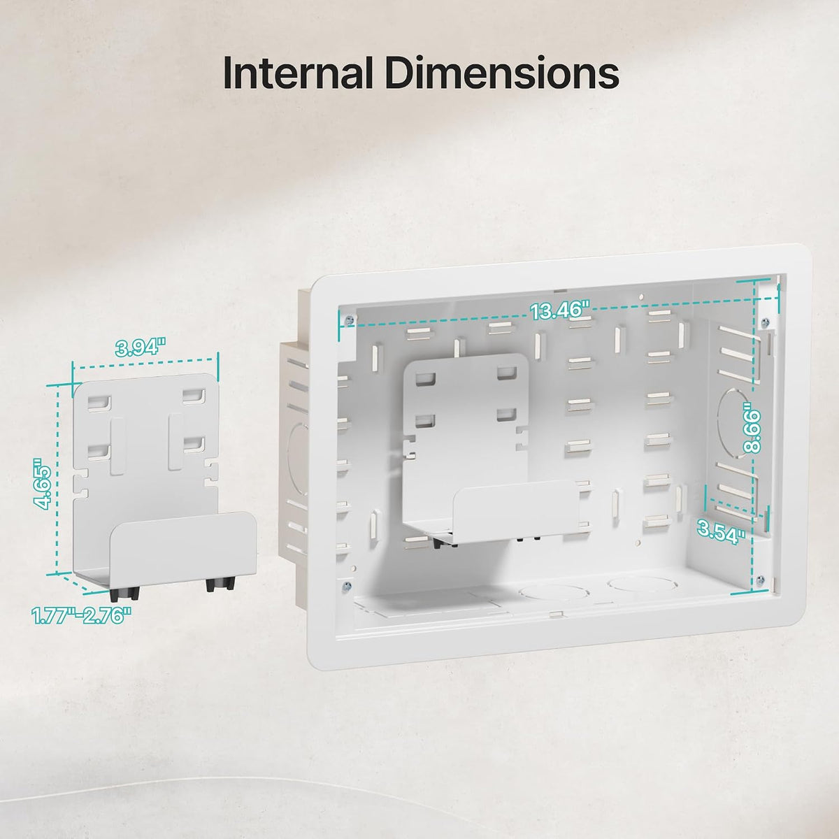 PEGZONE 9" in-Wall Media Box Recessed Outlet Cable Management Kit