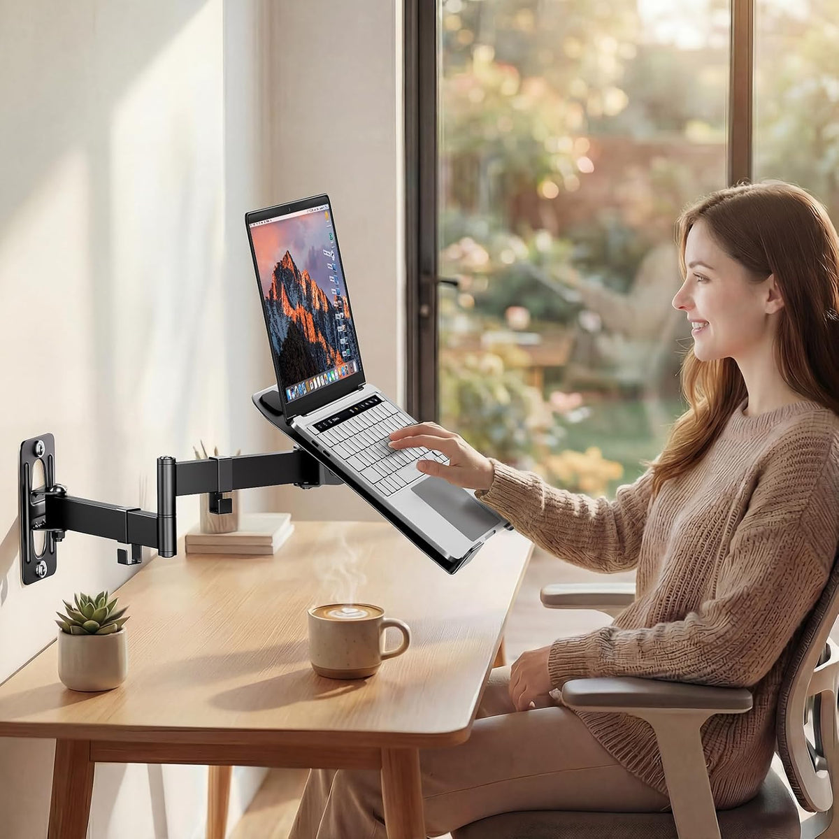PUTORSEN 2-in-1 Laptop Wall Mount for 10-17" Notebooks & 32" Sc...