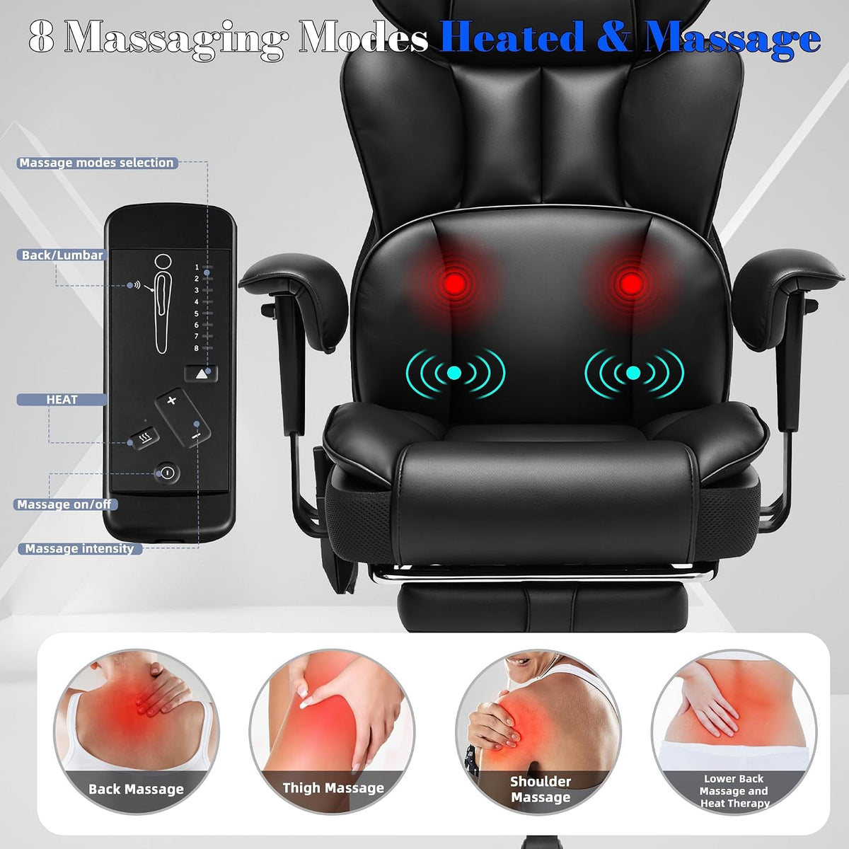 Fizzin Big and Tall Office Chair 500lbs with Massage and Heating Function