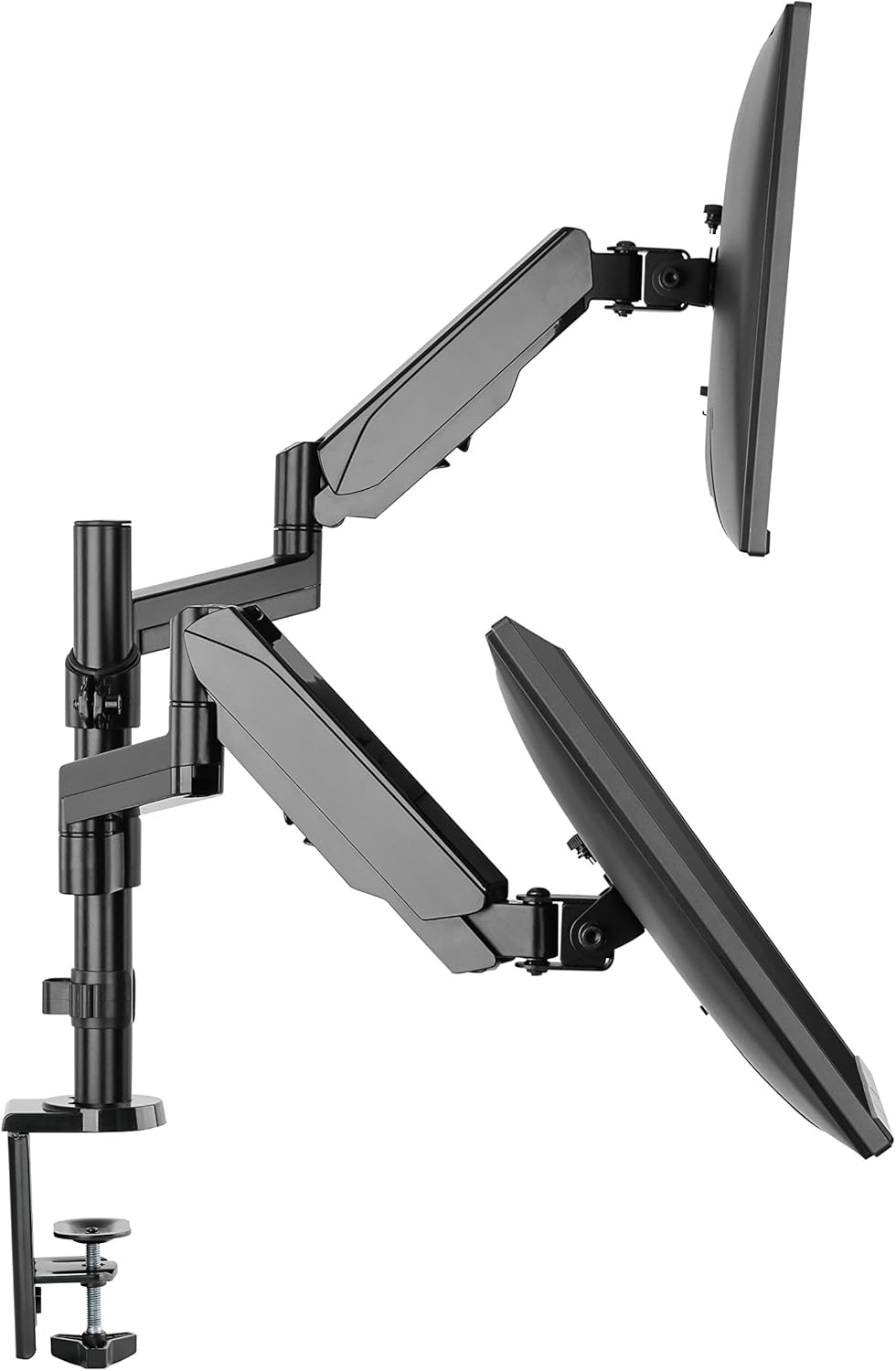 TechOrbits Triple/Double/Single Monitor Mount Stand - Computer Screen Desk Ga...