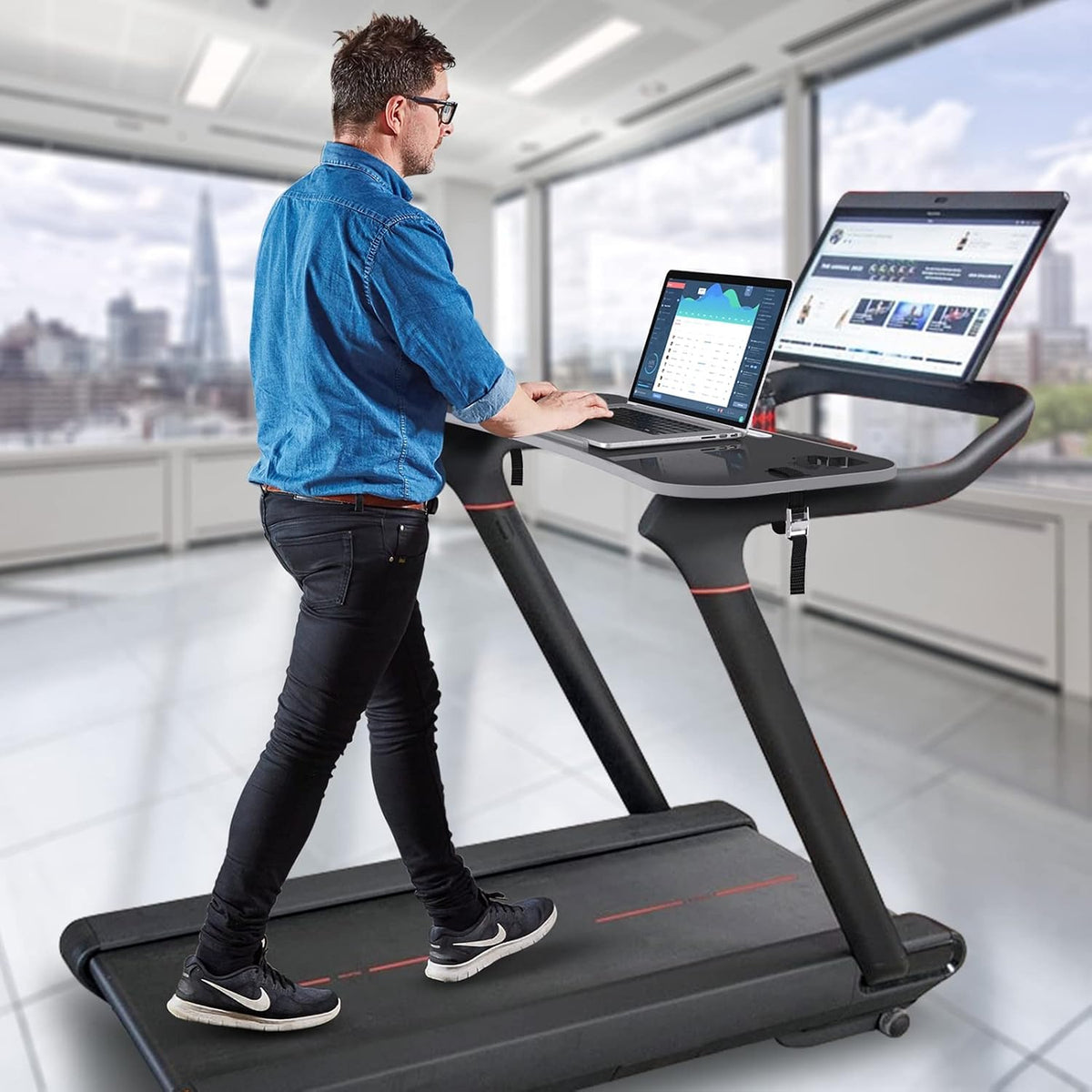 Treadmill Desk Attachment,Peloton Tread Tray Ergonomic Platform, Laptop Holde...