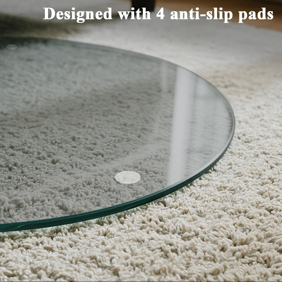 Tempered Glass Desk Mat 46"x 46" Heavy Duty