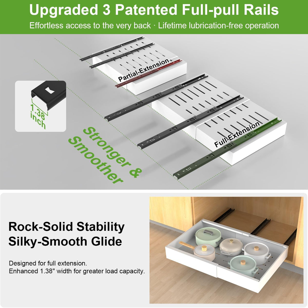ANTOWIN 2-Pack Expandable Pull Out Cabinet Organizer 21"Deep(12.2"-...