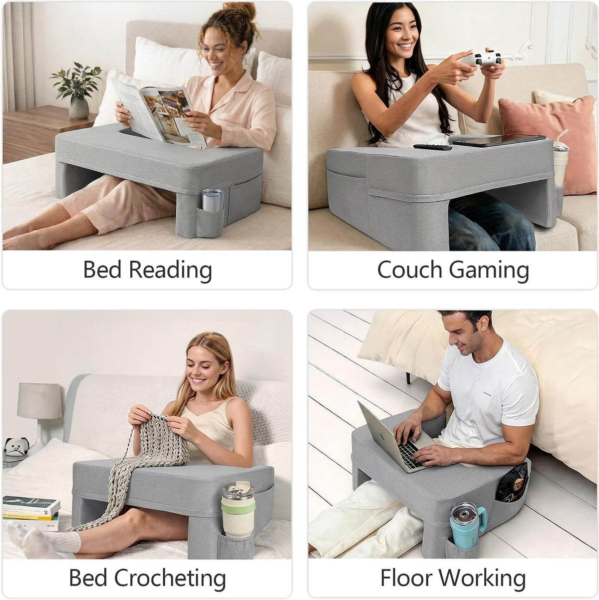 septsun Lap Desk Pillow, Large Ergonomic Couch and Bed Desk for Laptop