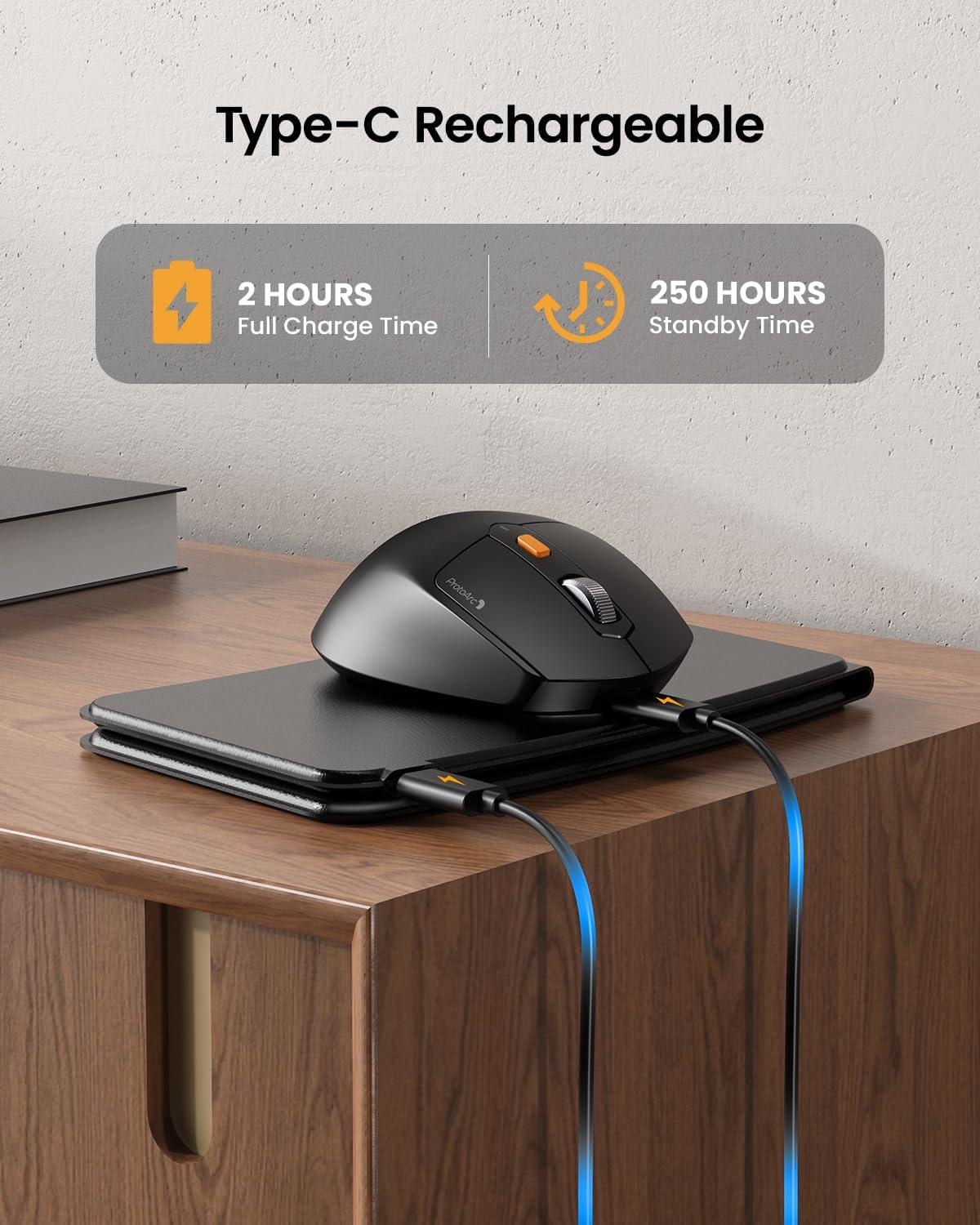 ProtoArc XKM03 Ergonomic Foldable Keyboard Mouse for Business and Travel