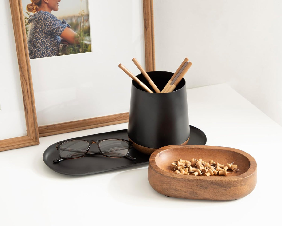 Kate and Laurel Koni Modern Three-Piece Tabletop Organization Set; 12 x 6 x 5...