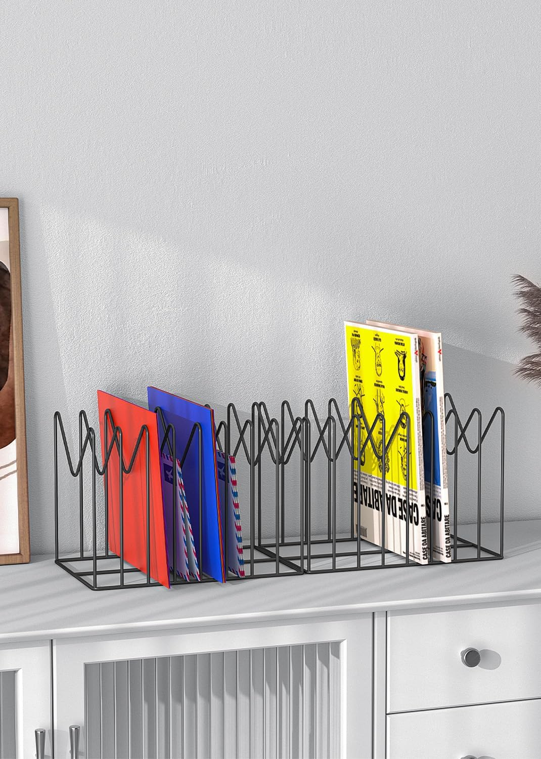 TOPCJ 4 Sets Wire File Organizer for Desk,File Folder Holder/Rack/Stand,File ...