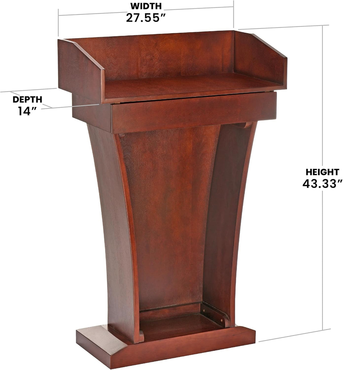 AdirOffice Church Pulpit, Wooden Podium - Height 43.33" Pulpits for Chur...