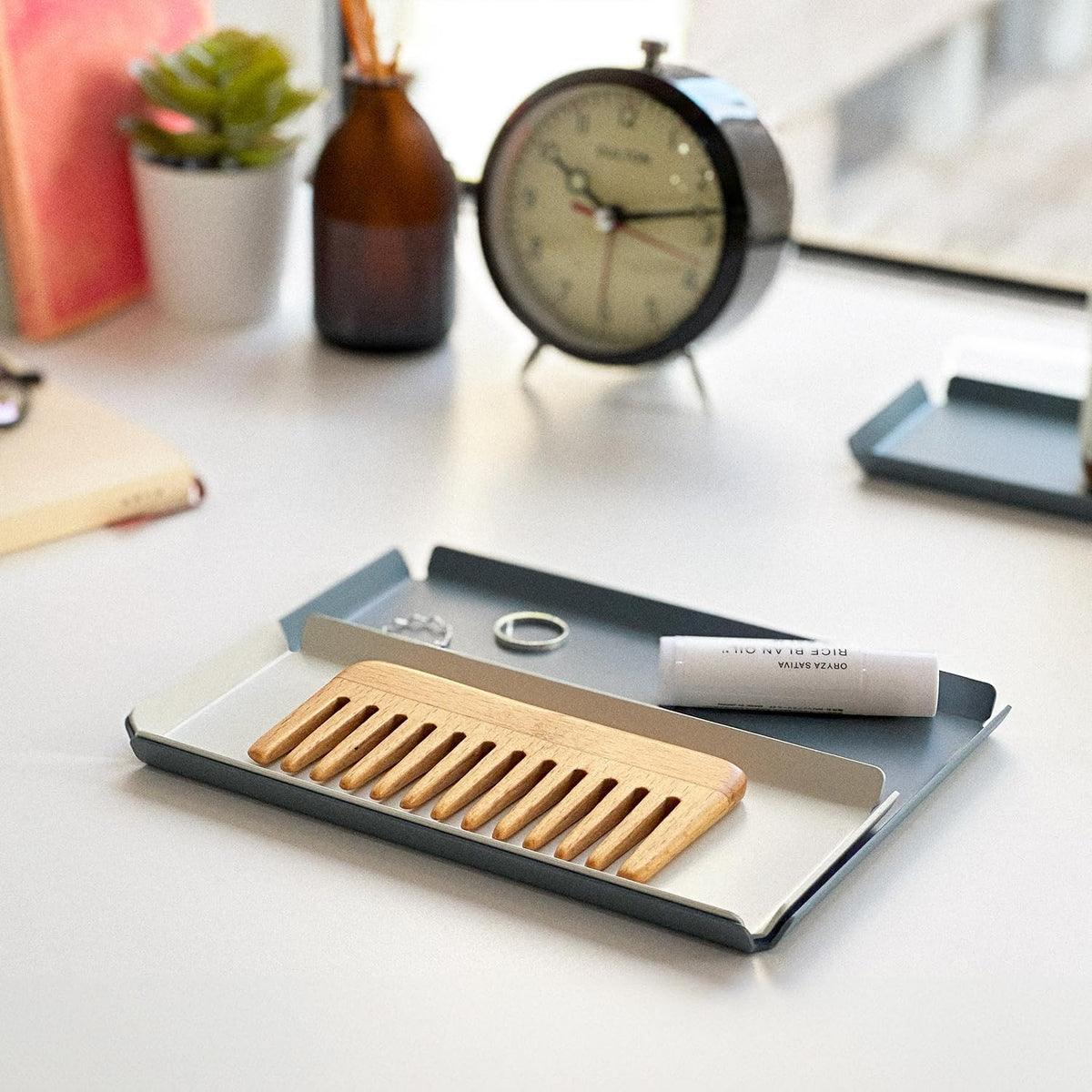 PROGETTO2.70 Aluminum Desk Tray Catchall Organizer, A6, Azure