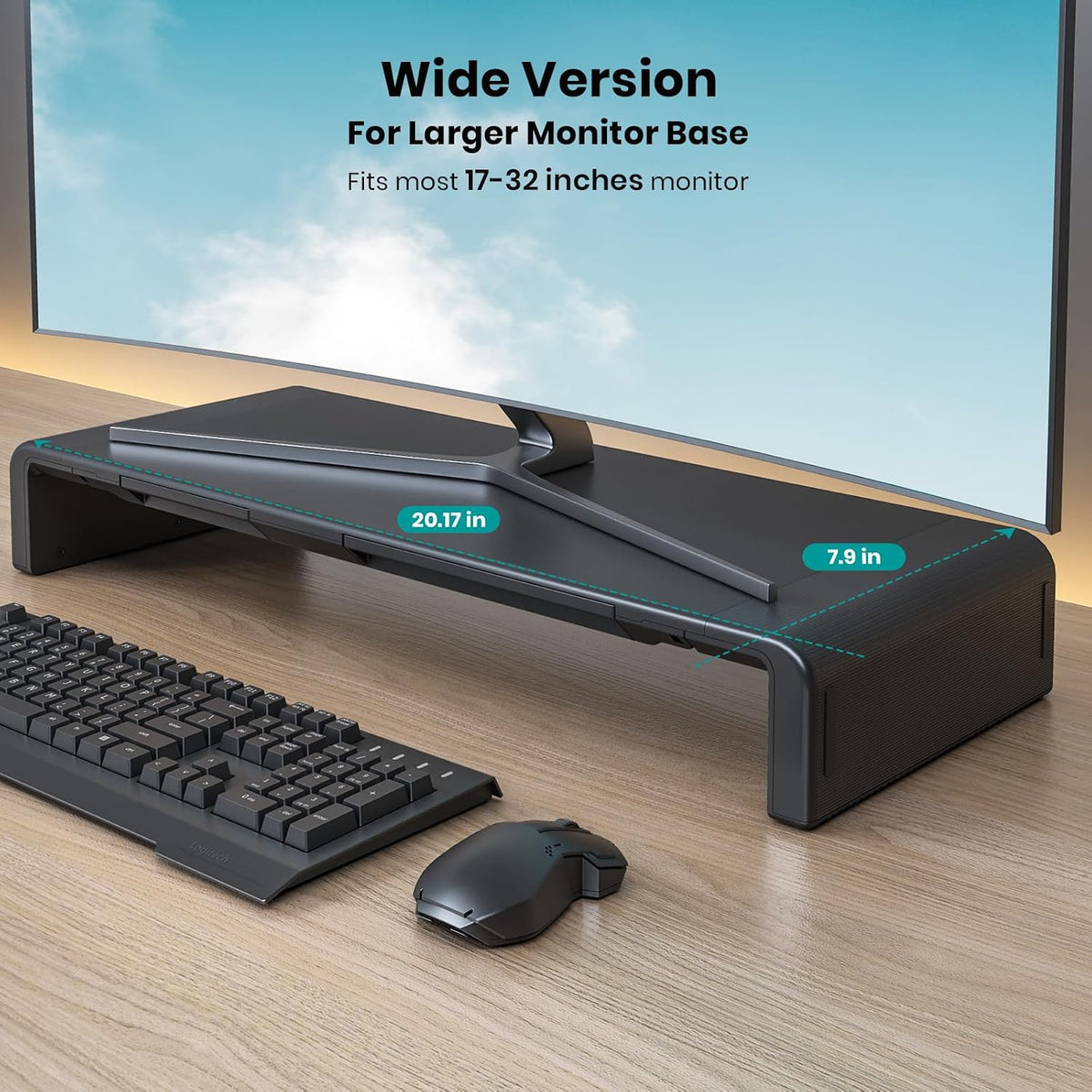 Klearlook Computer Monitor Stand for Desk, Adjustable Foldable Monitor Riser ...