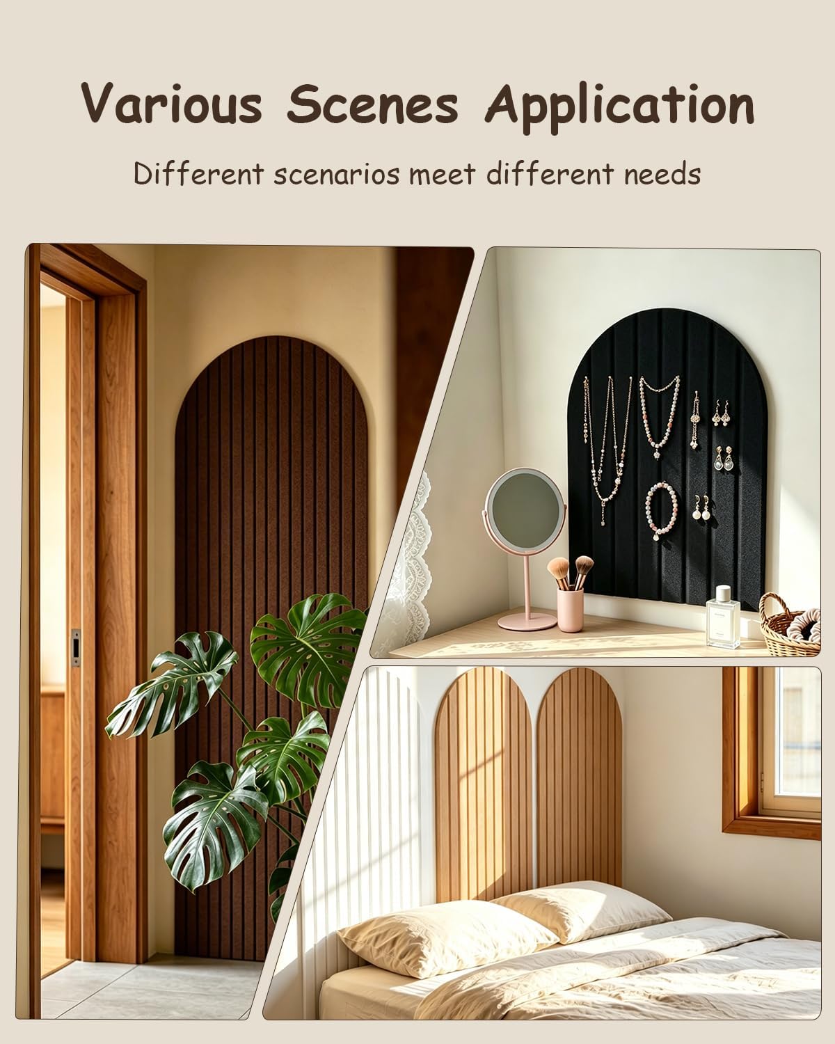 Foldable Bulletin Board 47x24 inches, 0.35" Thick Felt Wall Tiles, Large...