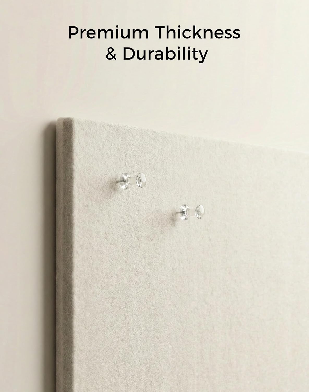 Aothia 48" x 36" Large Felt Bulletin Board, Oatmeal