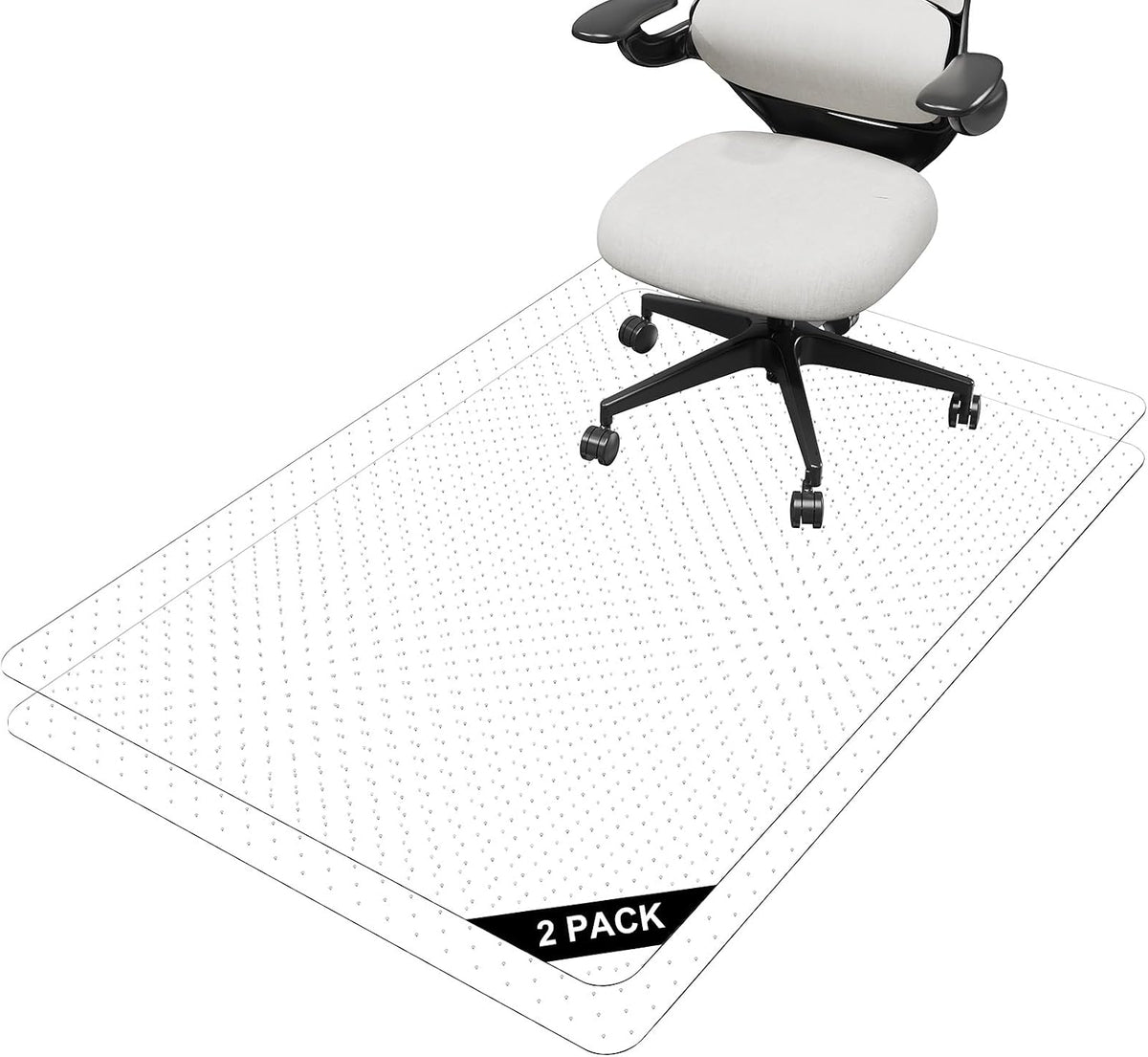 Office Chair Mat for Carpet, 2 Pack, 40" x 48" Heavy Duty PET Desk ...