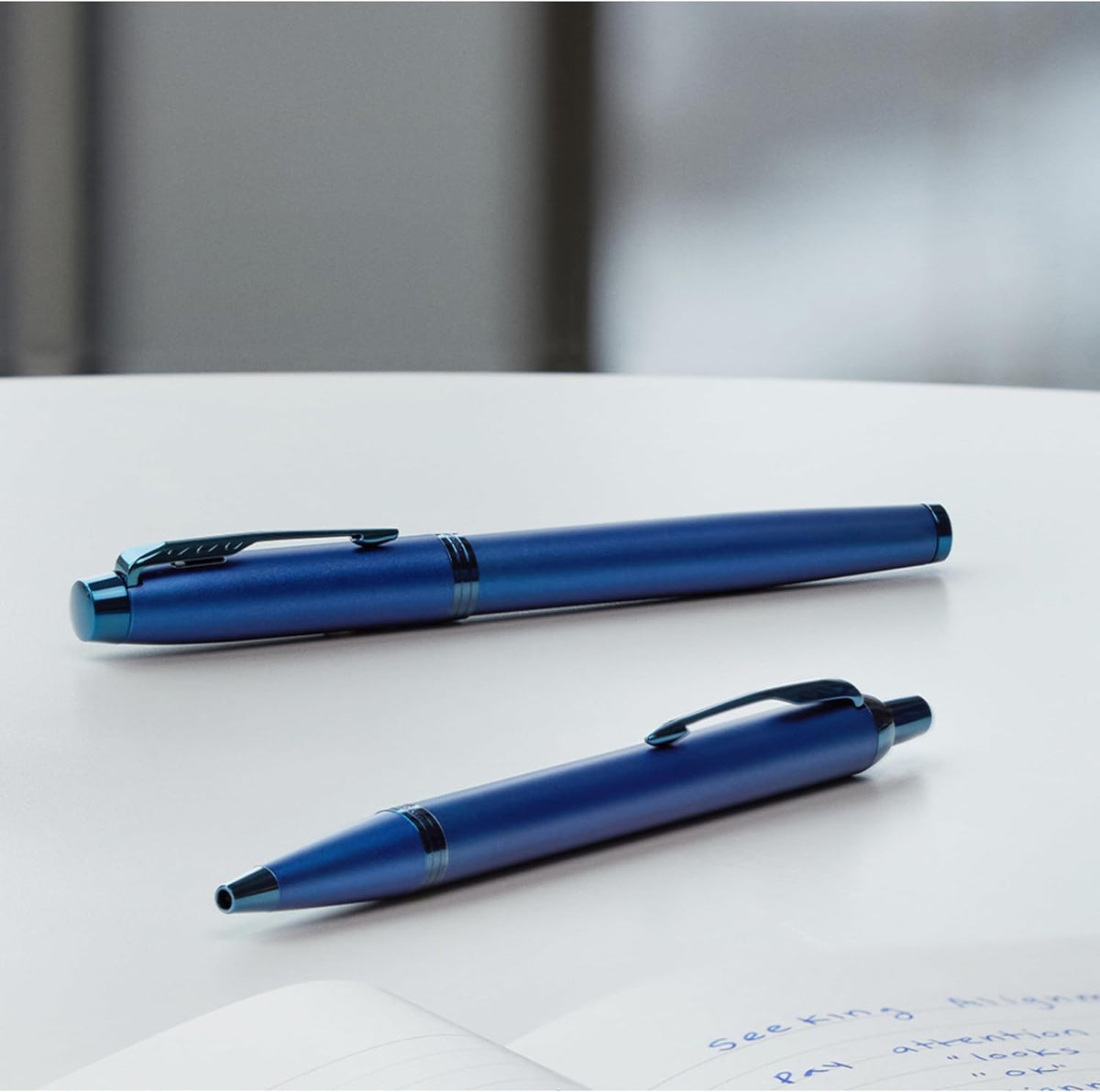 Parker IM Monochrome Ballpoint Pen Blue Ink Blue Finish and Trims Medium Poin...