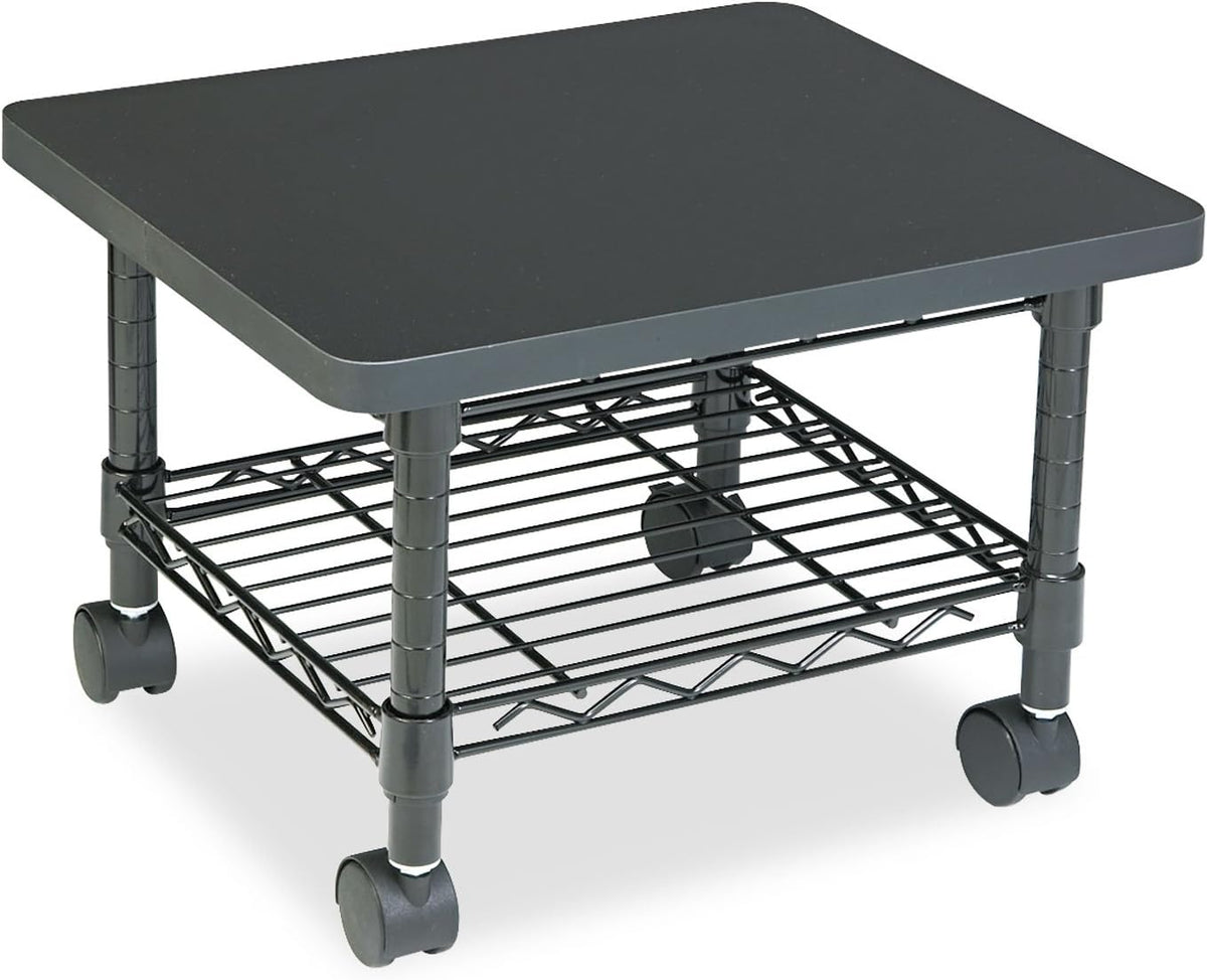 Safco Onyx Rolling Cart Printer Stand, Under-Desk Mobile Utility Table for Ho...