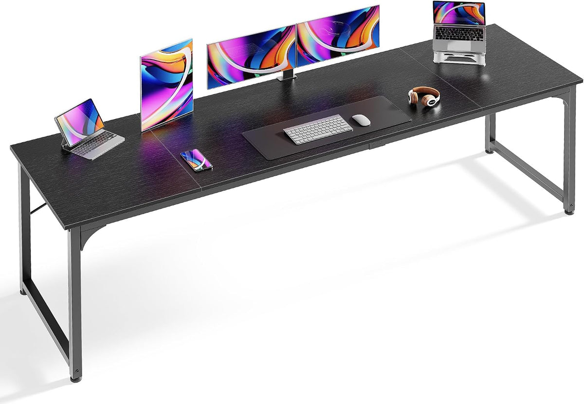 Huuger Computer Desk, 86.6 Inch Home Office Desk