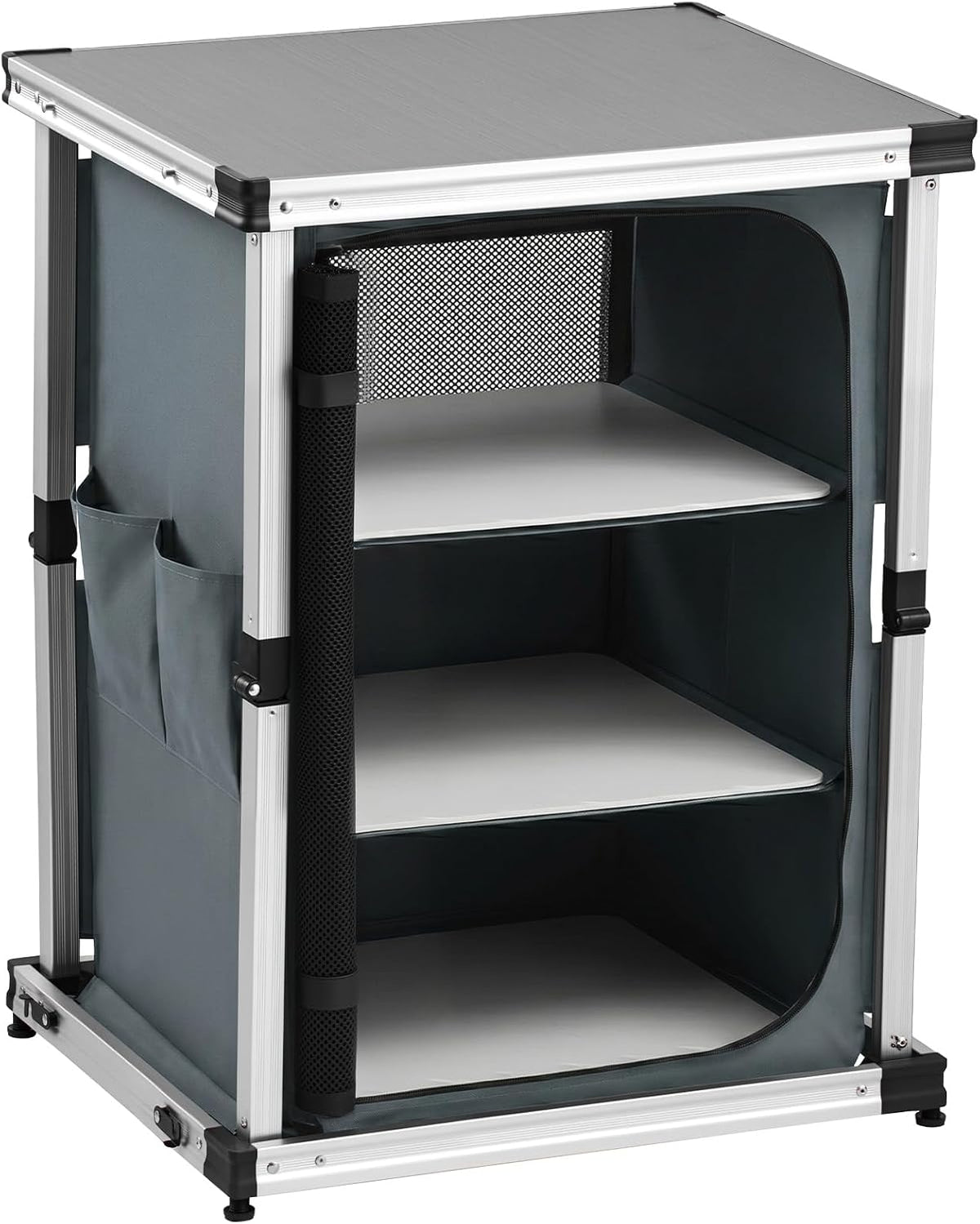 VEVOR Folding Camping Storage Cabinet, Outdoor Portable Lightweight Table