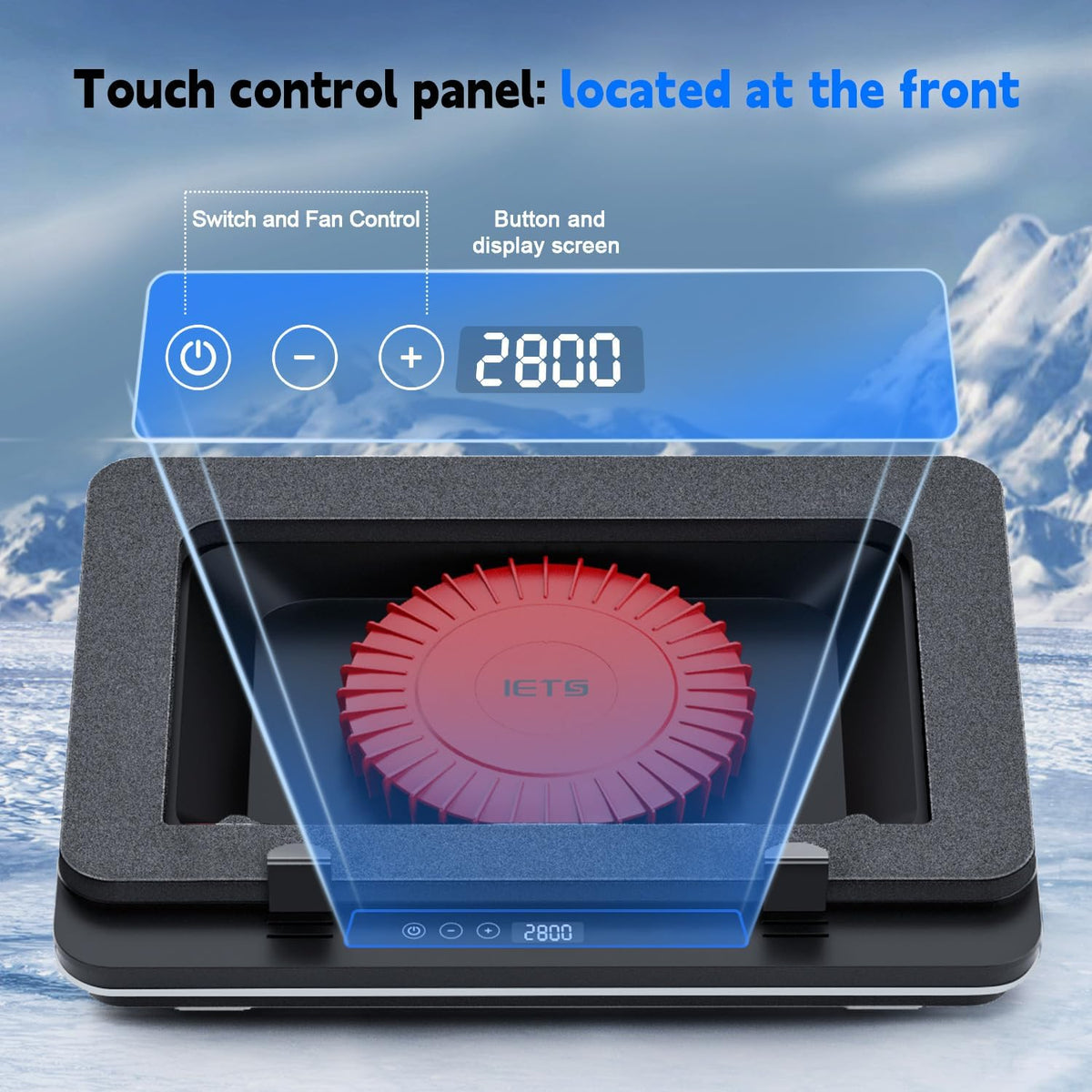 IETS GT600 Laptop Cooling Pad Equipped with Gigantic Turbo-Fan(5.5inch Diamet...