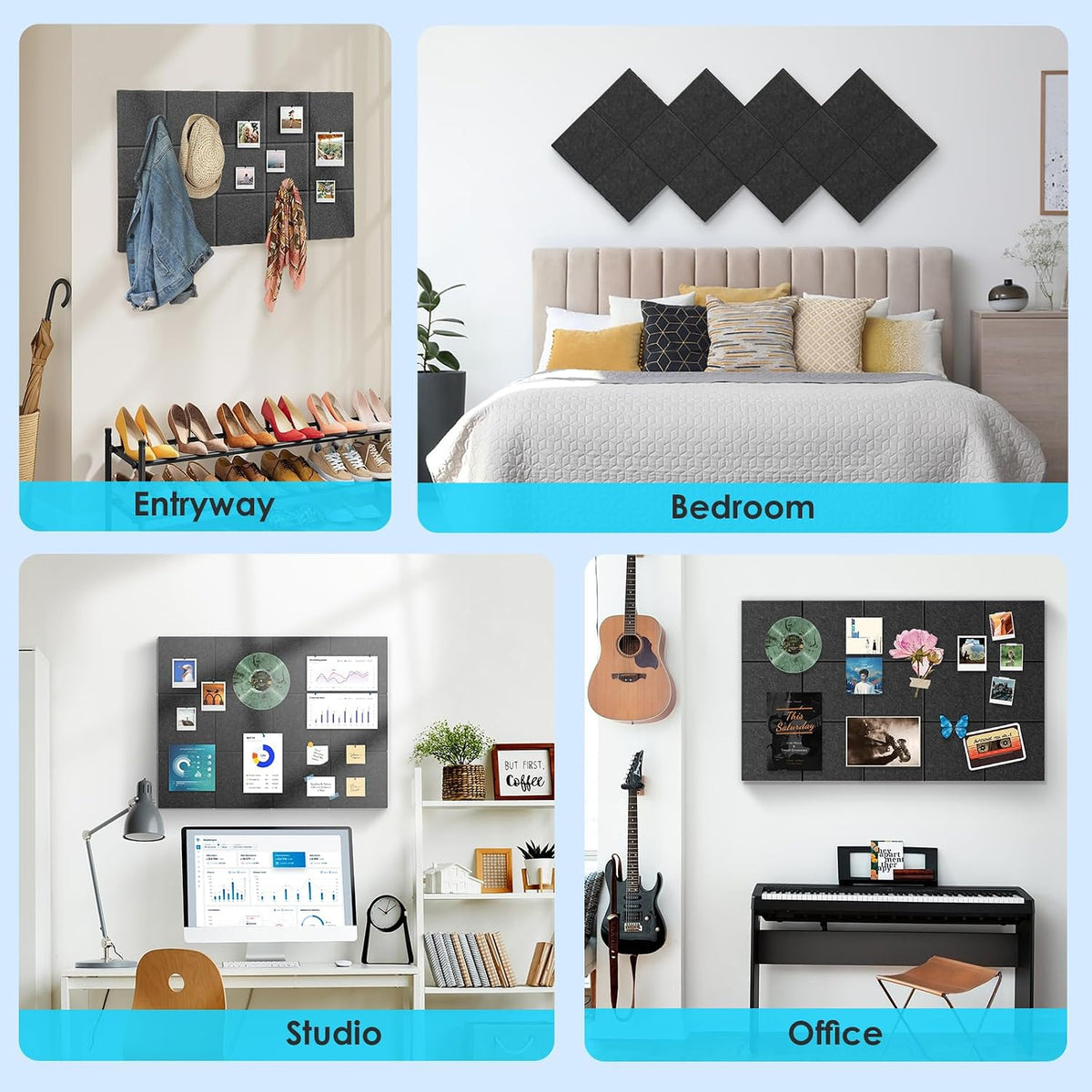 Large Bulletin Board 59" X 36" Cork Boards for Wall Alternative 15 ...
