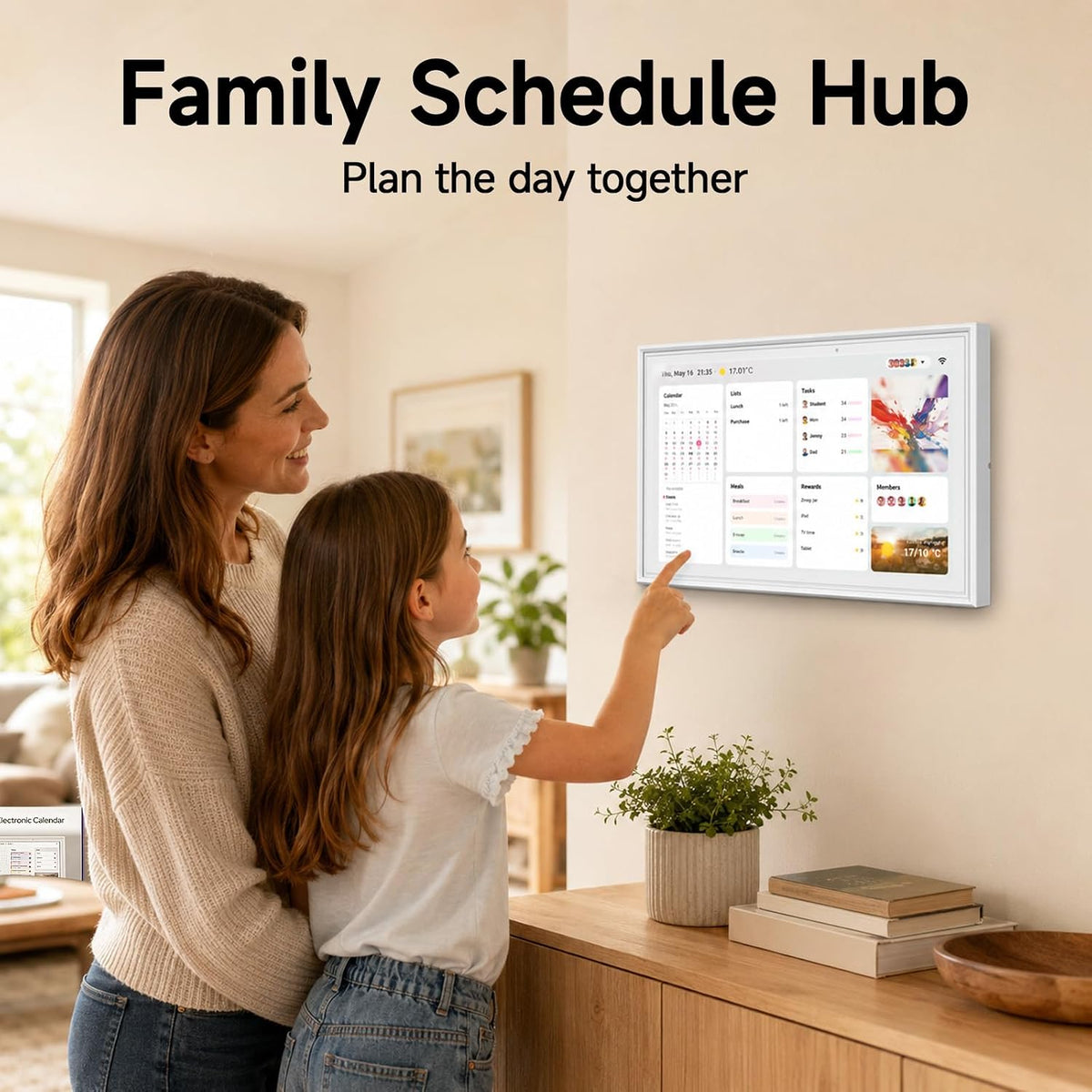 Digital Calendar, 15.6-inch Smart Wall Planner Electronic Calendar & Chor...