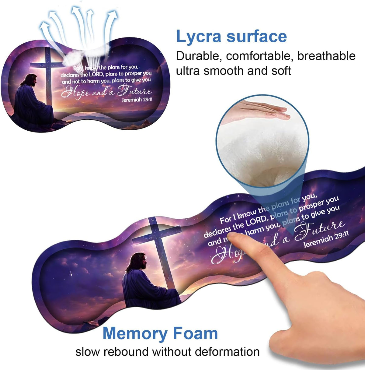 Ergonomic Memory Foam Mouse Pad Wrist Rest Set,Large Gaming Desk Pad + Keyboa...