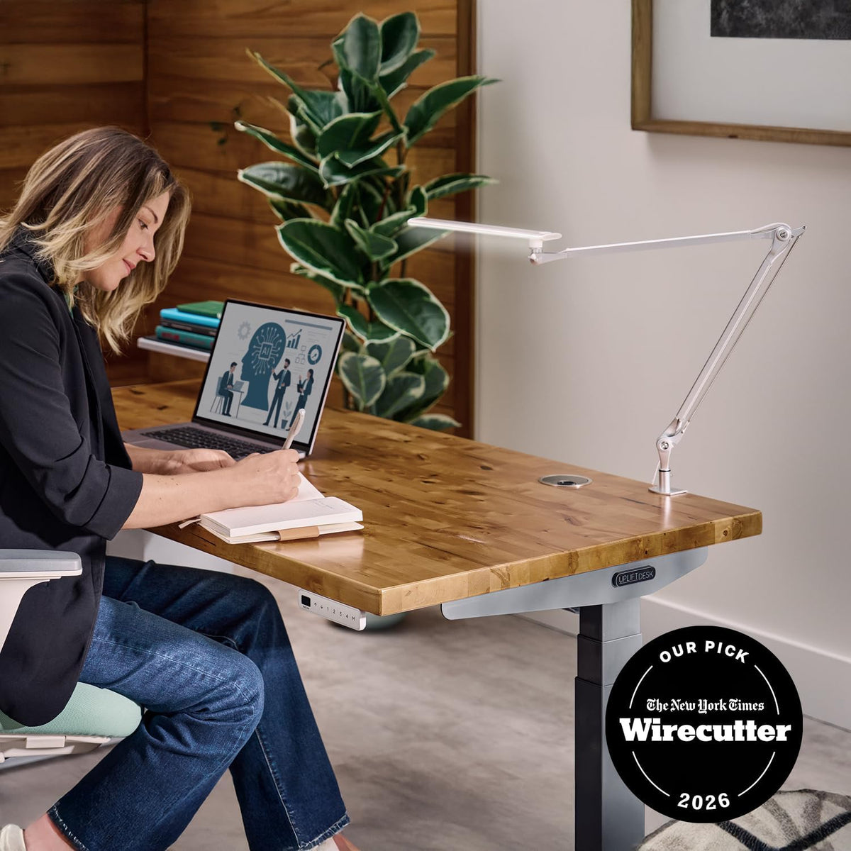 UPLIFT DESK E7 LED Desk Lamp with Clamp - Adjustable 3 Color Modes, Dimmable ...