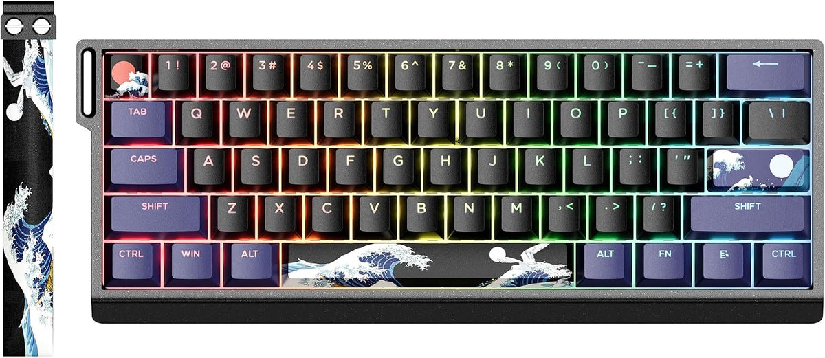 HITIME x XVX 60% Percent Keyboard with Strap, H61 Wired Aluminum Gaming Keybo...