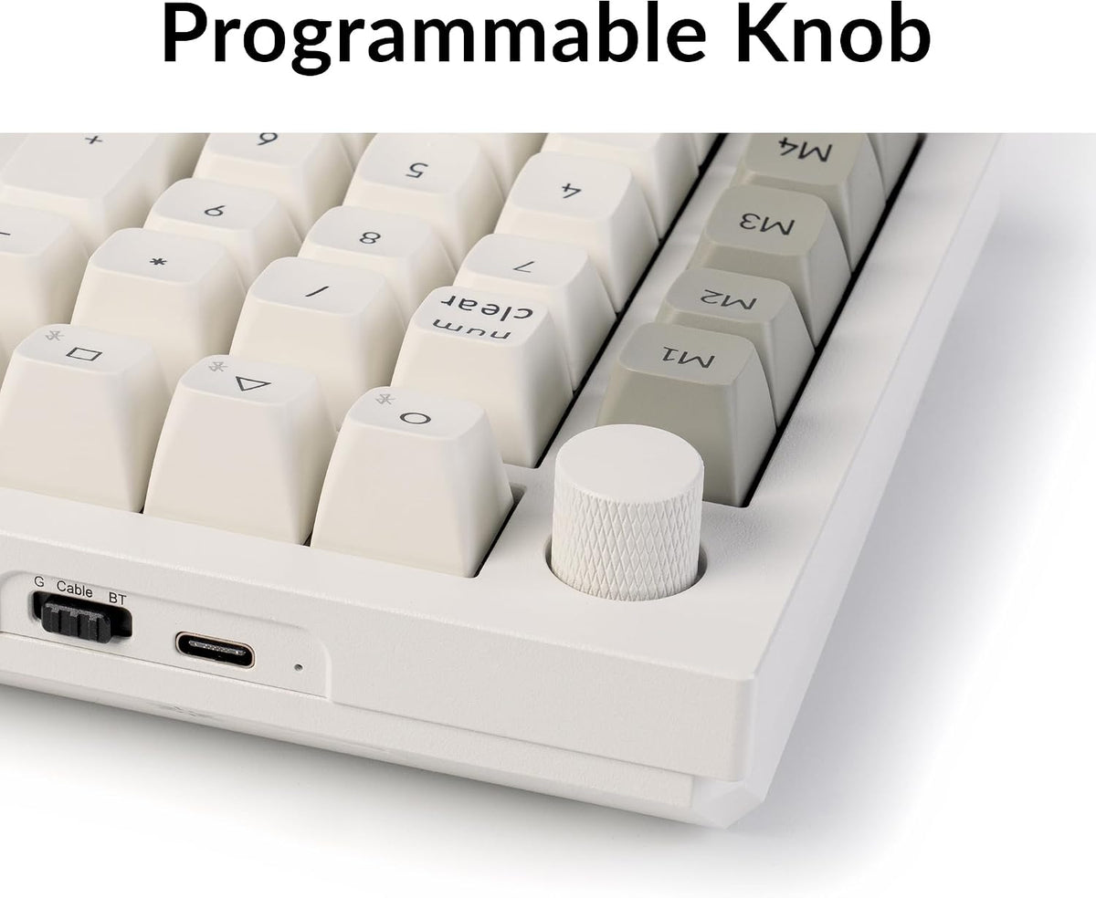 Keychron Q0 Max Wireless Custom Mechanical Numpad, Aluminum Body, White