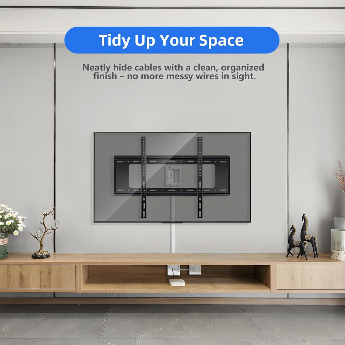 in-Wall Cable Management Kit TV Cord Hider for Wall Dual USB A&C