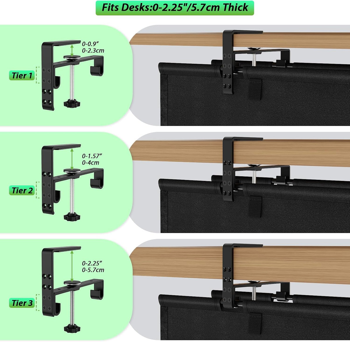 KEEGH Under Desk Cable Management Tray 36", No Drill Cord Organizer, Black
