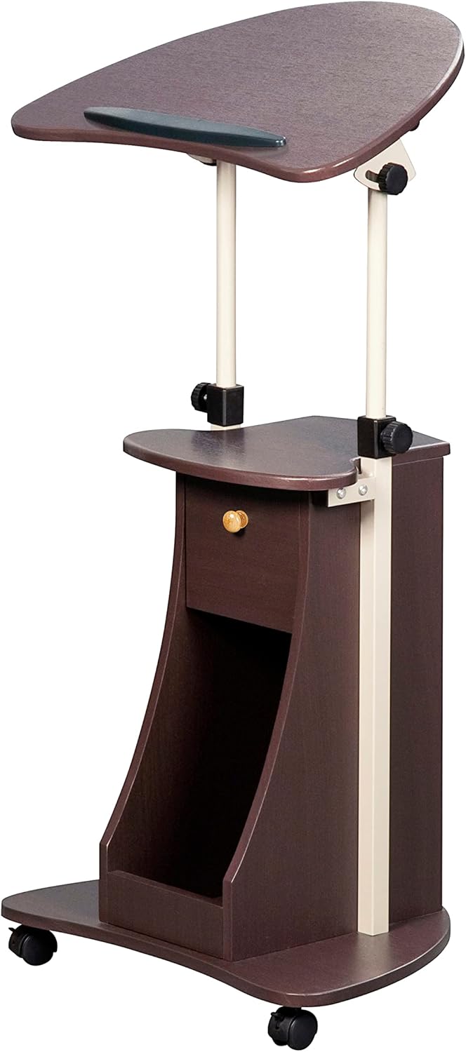 Techni Mobili Sit-to-Stand Rolling Adjustable Storage Medical Laptop Computer...