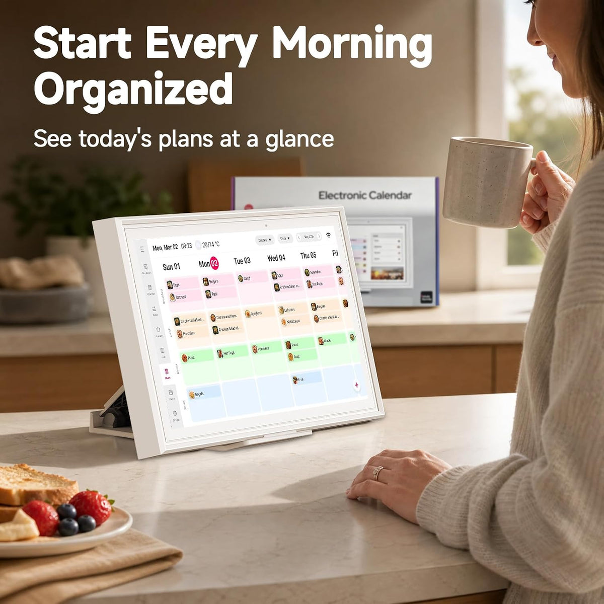 Digital Calendar, 15.6-inch Smart Wall Planner Electronic Calendar & Chor...