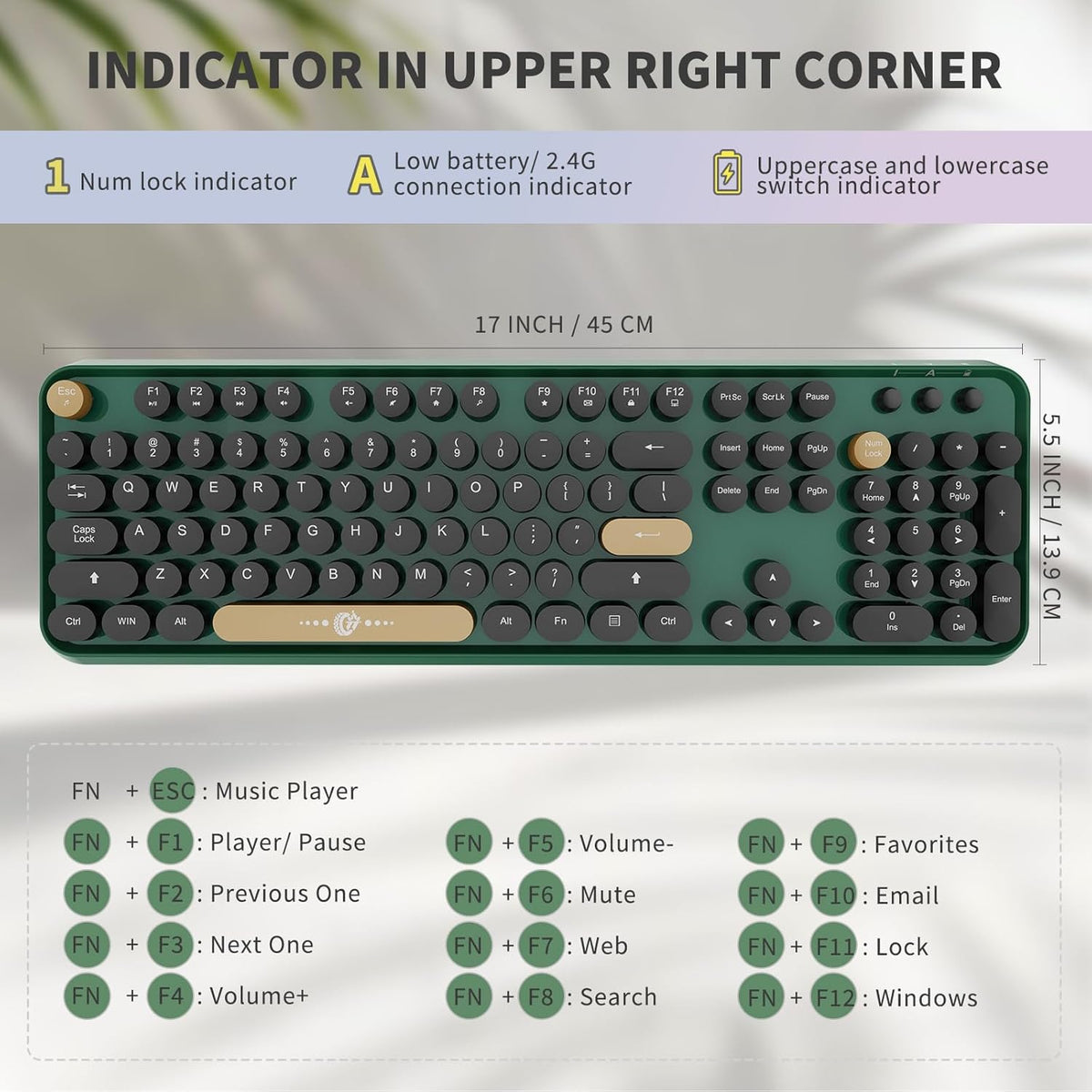 FD Wireless Keyboard and Mouse | Cute Colorful Keyboard and Mouse with 2.4GHz...