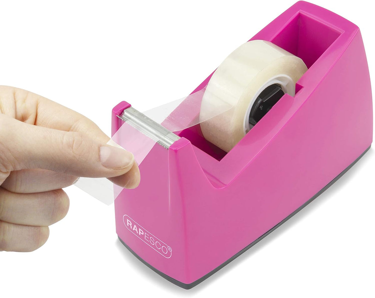 Rapesco 1621 Tape Dispenser 300 for Rolls with 1" Core, 4 Tape Rolls