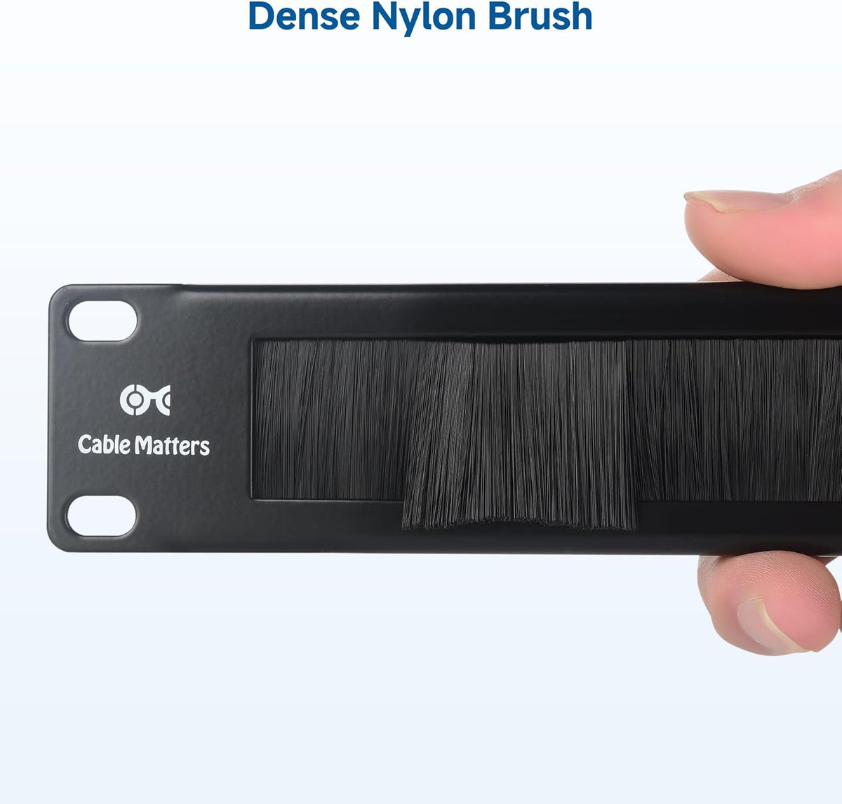 Cable Matters 2-Pack 1U 19-Inch Rack Mount Brush Panel, Black
