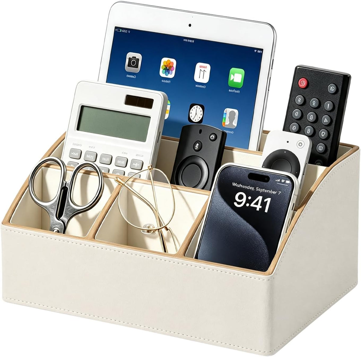 TV Remote Control Holder,Mail Organizer Countertop,Office Supplies Storage