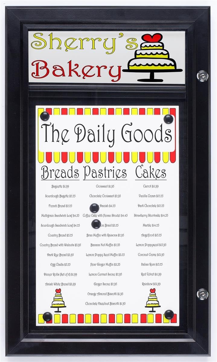 Displays2go Bulletin Board, Magnetic Surface, Wall Mounted