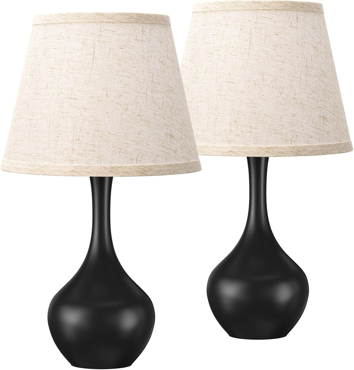 16.1" Touch Table Lamp for Nightstand, Dimmable Small Bedroom Lamp Set of 2