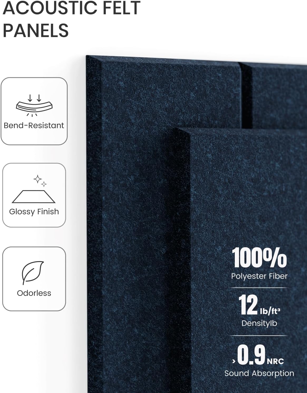 Fluxynara Felt Bulletin Board & Cork Board Alternative 48'' x 36&...