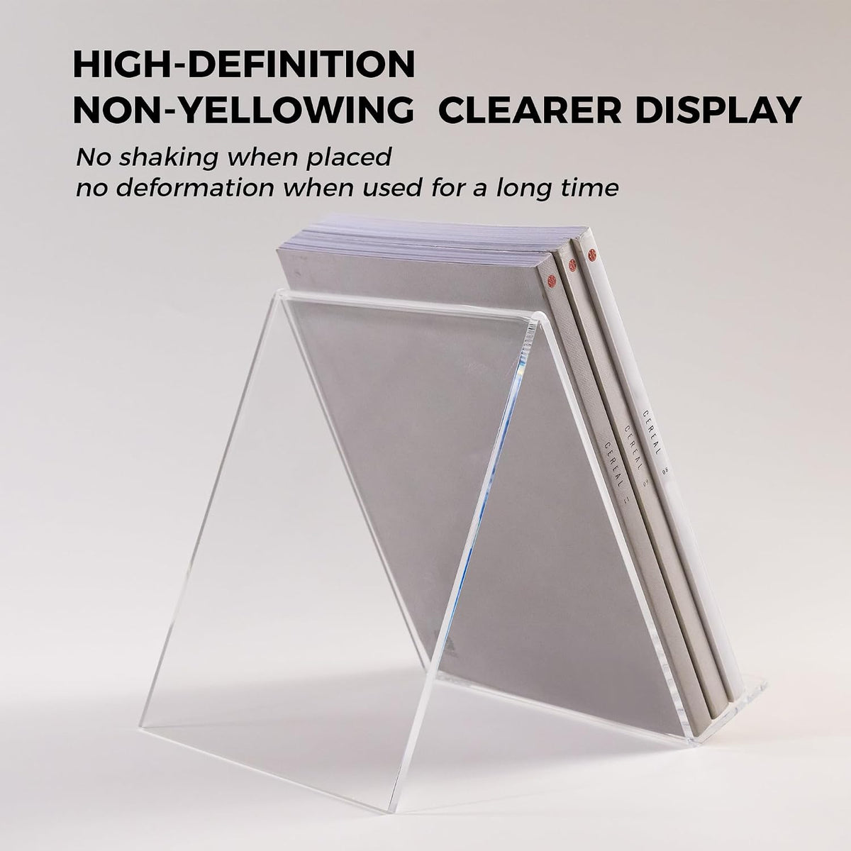 Acrylic Book Stand, Book Display Holder 8.5 x 11, Clear Acrylic Display Easel...