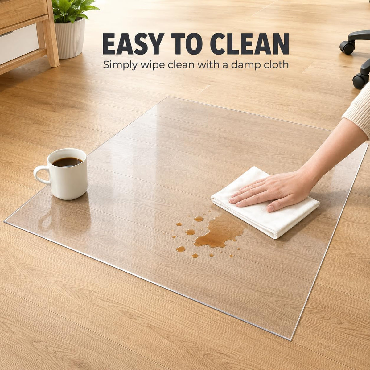 AFIING Clear Chair Mat, 36 x 48 inches