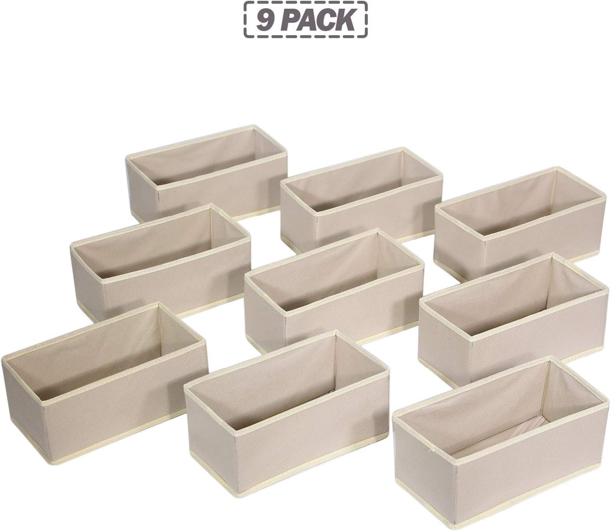 DIOMMELL 9 Pack Foldable Cloth Storage Box Closet Dresser Drawer Organizer Fa...