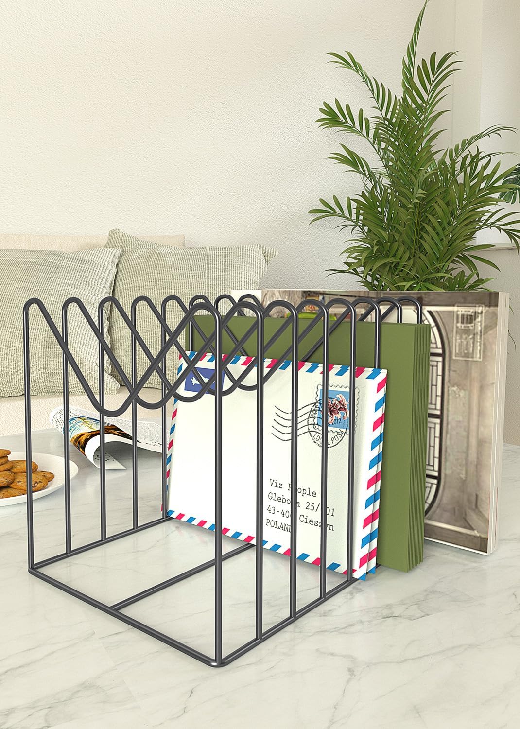 TOPCJ 4 Sets Wire File Organizer for Desk,File Folder Holder/Rack/Stand,File ...