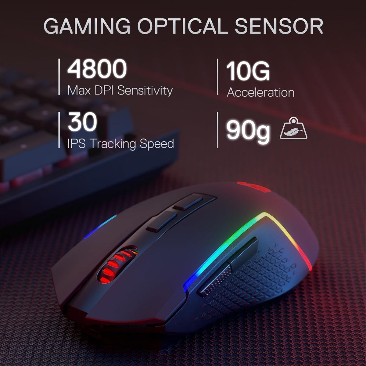 Redragon S142 Combo, K515 PRO Membrane Gaming Keyboard, M693 4800 DPI Mouse