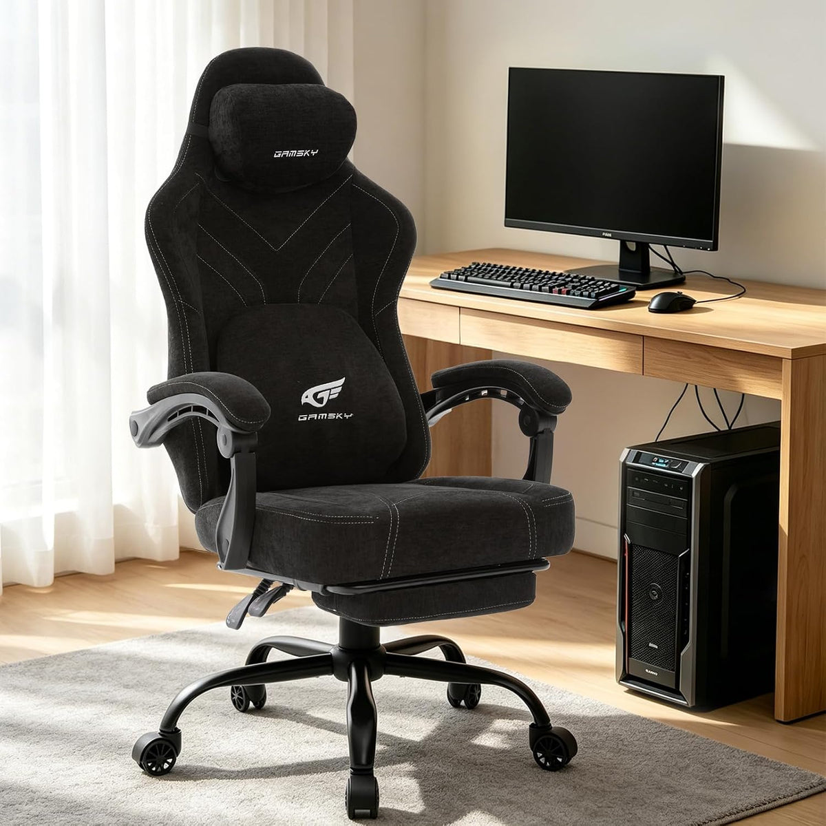 Ergonomic Gaming Chair for Adults - Comfortable Office Computer Chair with 20...