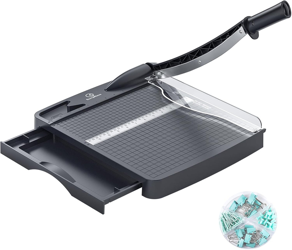 12 Inch Heavy Duty Paper Cutter, 12-16 Sheets Capacity Guillotine Paper Cutte...