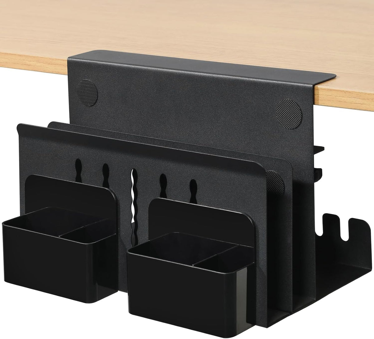MAXECHO Desk Side Storage, Under Desk Laptop Mount, Table Side Hanging File O...