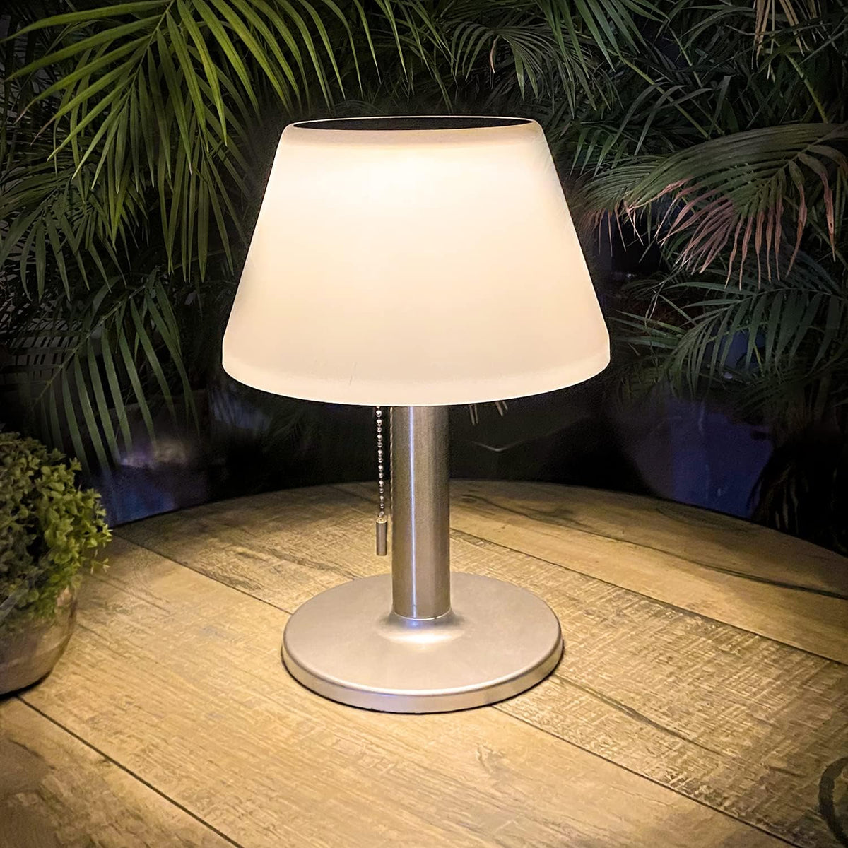 shumi Solar Table Lamp Outdoor, Indoor Light 3 Lighting Modes Waterproof
